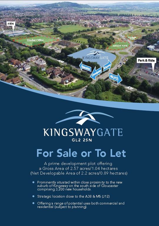 Land for sale in Kingsway Gate, Kingsway Business Park, Quedgeley, Gloucester GL2, Non quoting