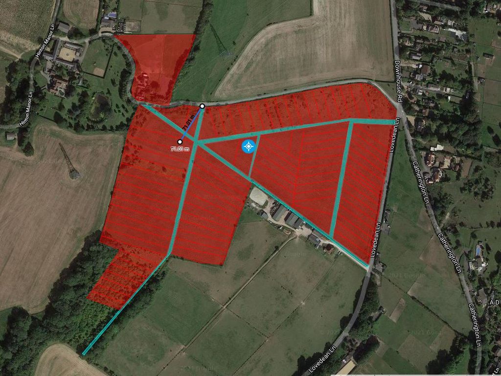 Land for sale in Hinton Manor Lane/ Lovedean Lane, Horndean, Havant, Hampshire PO8, £17,300