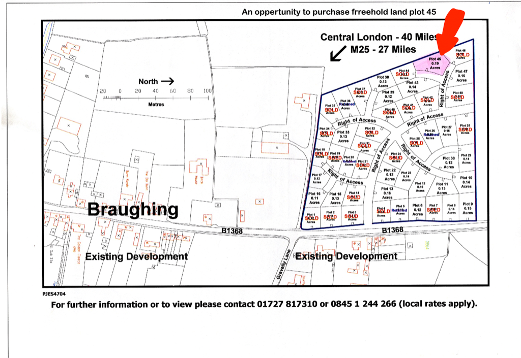 Land for sale in Hay Street, Braughing SG11, £30,000