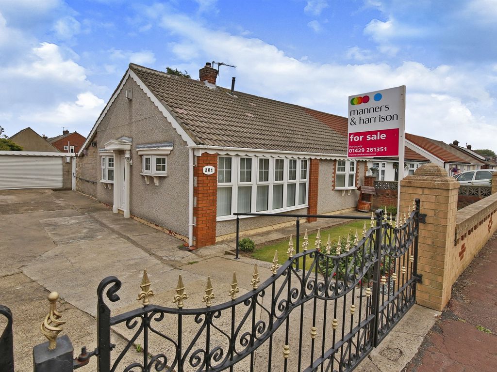 2 bed semi-detached bungalow for sale in Catcote Road, Hartlepool TS25, £130,000