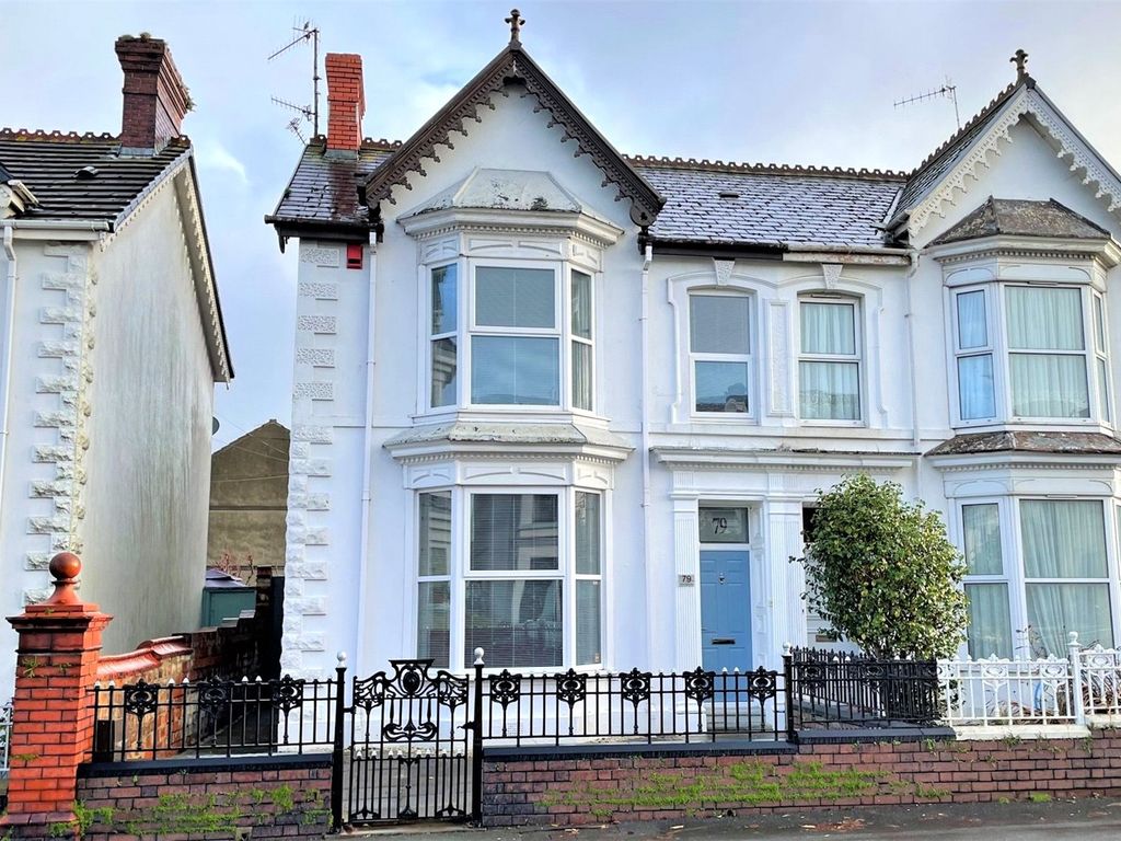 3 bed semi-detached house for sale in Queen Victoria Road, Llanelli, Carmarthenshire SA15, £240,000
