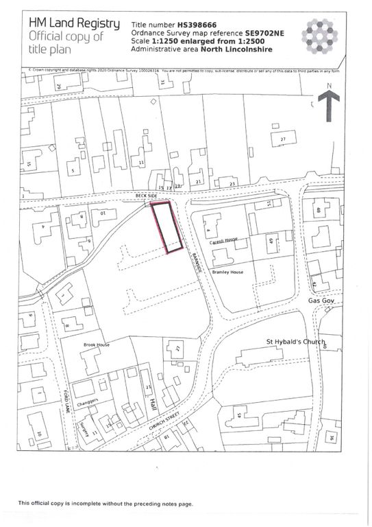 Land for sale in Barnside, Hibaldstow, Brigg DN20, £90,000