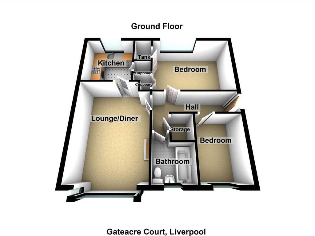 2 bed flat for sale in Gateacre Court, Gateacre Park Drive, Liverpool L25, £150,000
