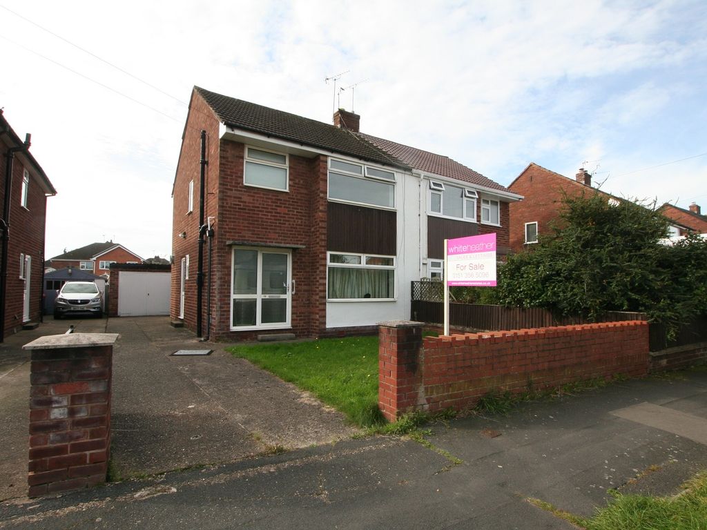 3 bed semi-detached house for sale in Thirlmere Road, Whitby, Ellesmere Port, Cheshire. CH65, £195,000