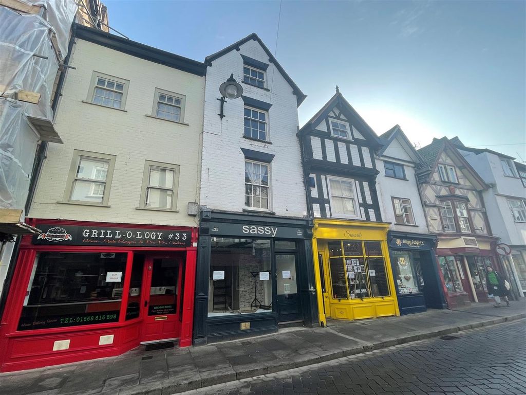 2 bed flat for sale in Shop And Flat, 35 High Street, Leominster HR6, £165,000