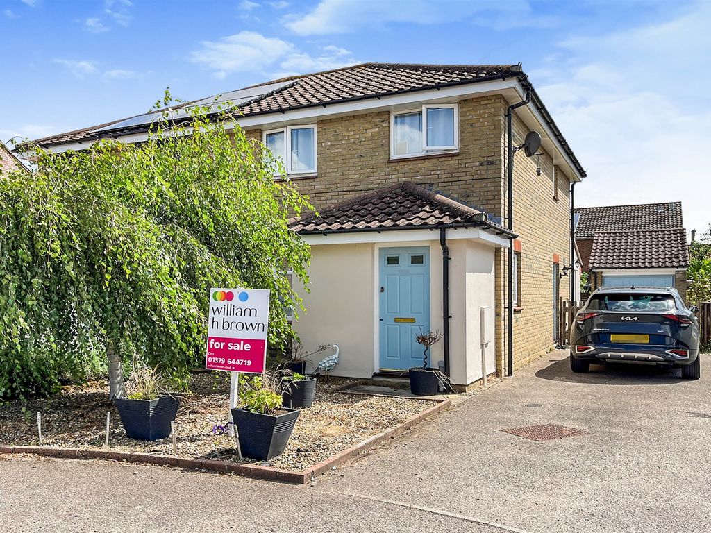 3 bed semi-detached house for sale in Brushmakers Way, Roydon, Diss IP22, £270,000