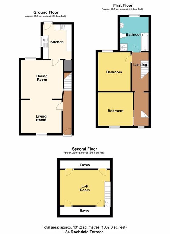 2 bed terraced house for sale in Rochdale Terrace, Pontnewynydd, Pontypool NP4, £135,000