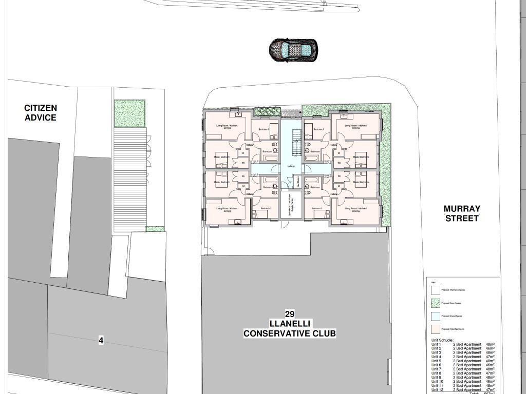 12 bed block of flats for sale in Murray Street, Llanelli SA15, £100,000