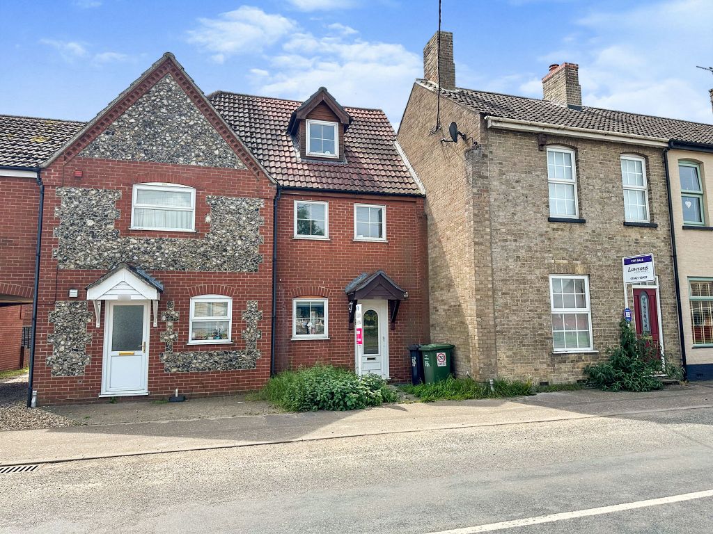 3 bed terraced house for sale in Main Street, Hockwold, Thetford IP26, £190,000