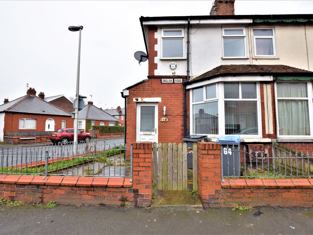 2 bed end terrace house for sale in Onslow Road, Blackpool FY3, £60,000
