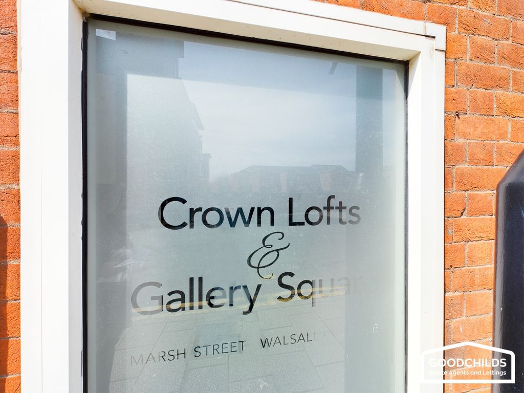 1 bed flat for sale in Crown Lofts Marsh Street, Walsall WS2, £80,000