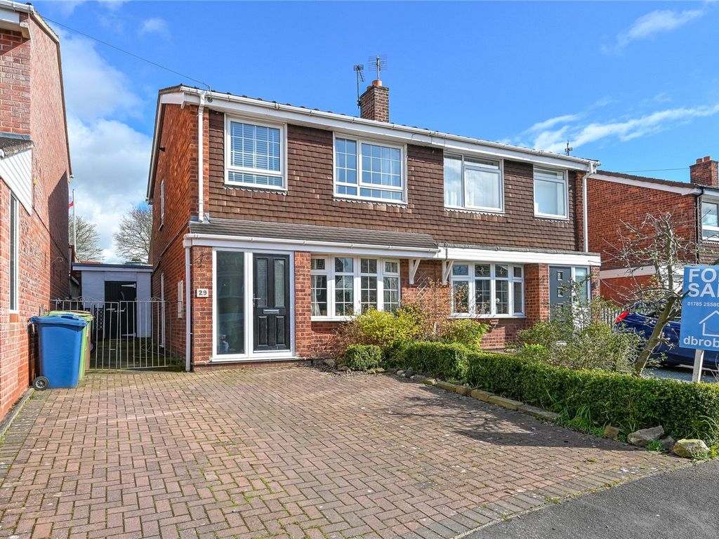 3 bed semi-detached house for sale in Meadow Glade, Hixon, Stafford ST18, £200,000
