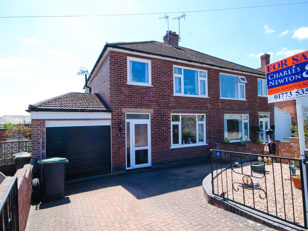 3 bed semi-detached house for sale in Rockley Avenue, Newthorpe NG16, £215,000