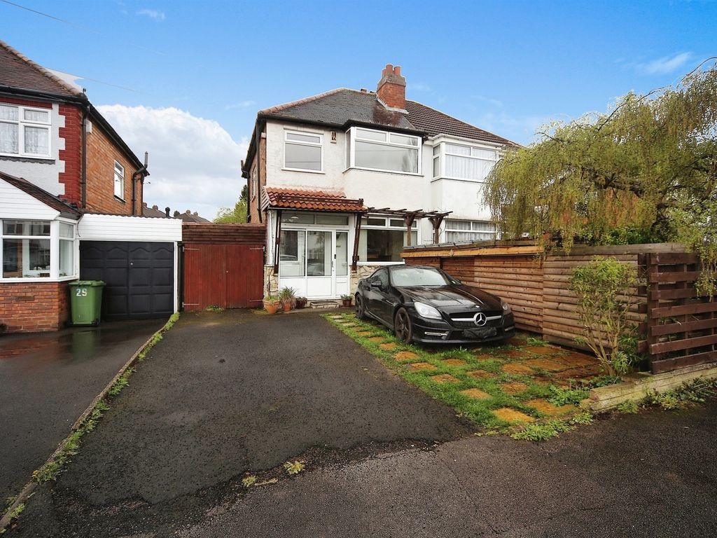 3 bed semi-detached house for sale in Summerfield Road, Solihull B92, £270,000