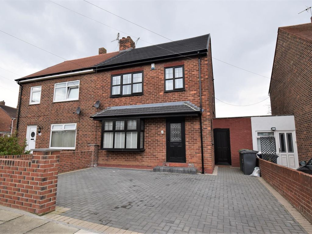 3 bed semi-detached house for sale in Bywell Avenue, South Shields NE34, £189,950