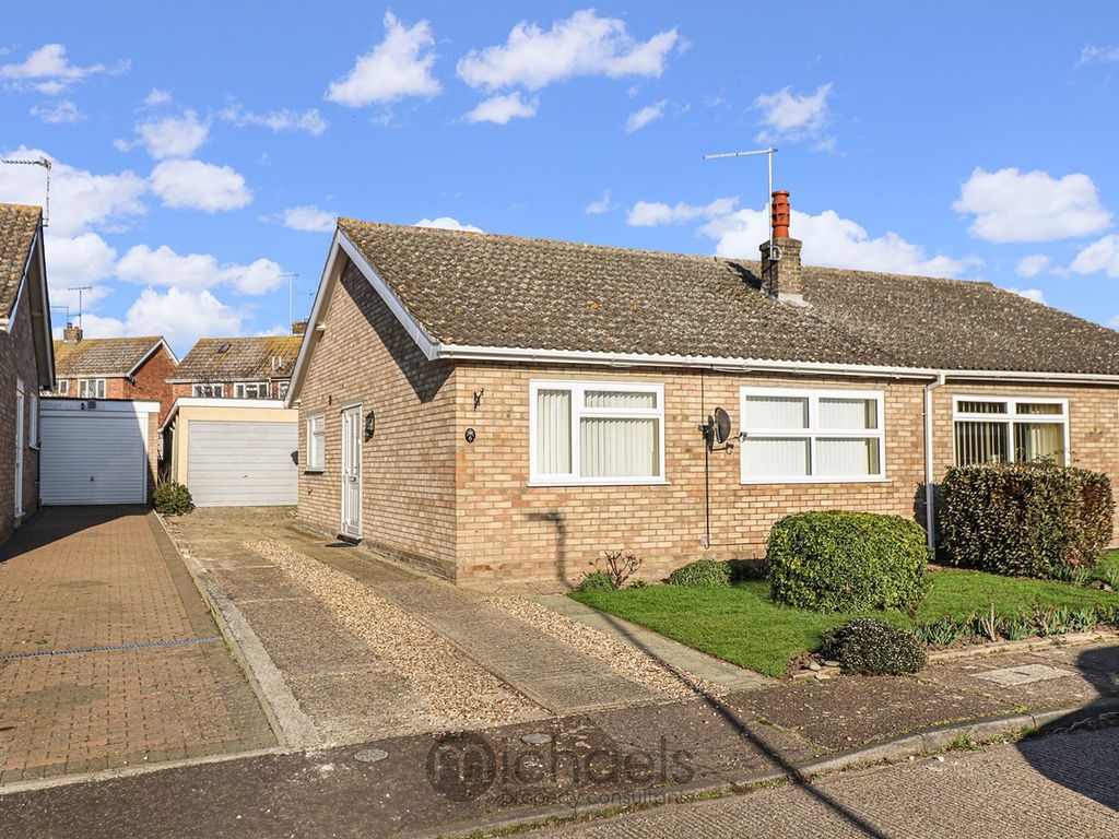 2 bed semi-detached bungalow for sale in Queen Anne Gardens, West Mersea, Colchester CO5, £325,000