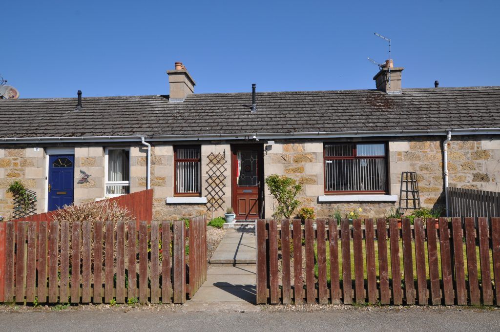 2 bed terraced bungalow for sale in 13 Fleurs Road, Forres, Moray IV36, £130,000