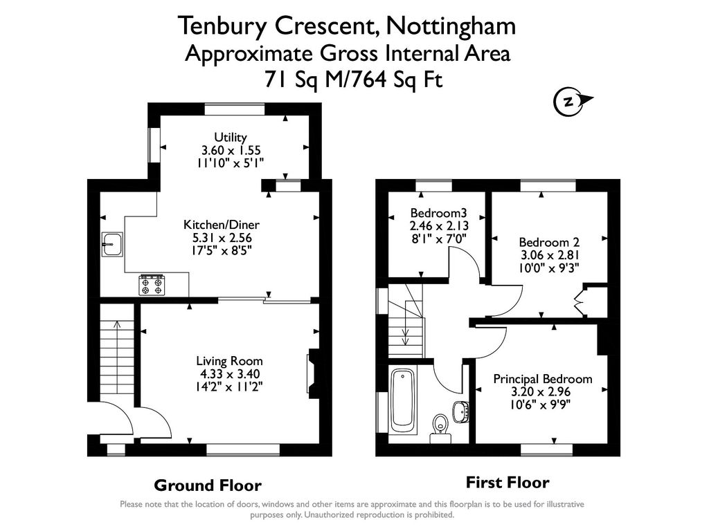 3 bed terraced house for sale in Tenbury Crescent, Aspley, Nottingham NG8, £160,000