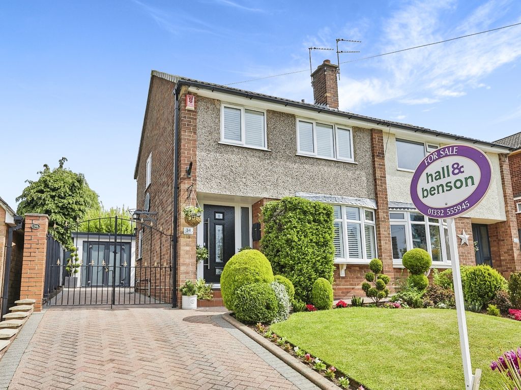 3 bed semi-detached house for sale in Portreath Drive, Allestree, Derby DE22, £300,000