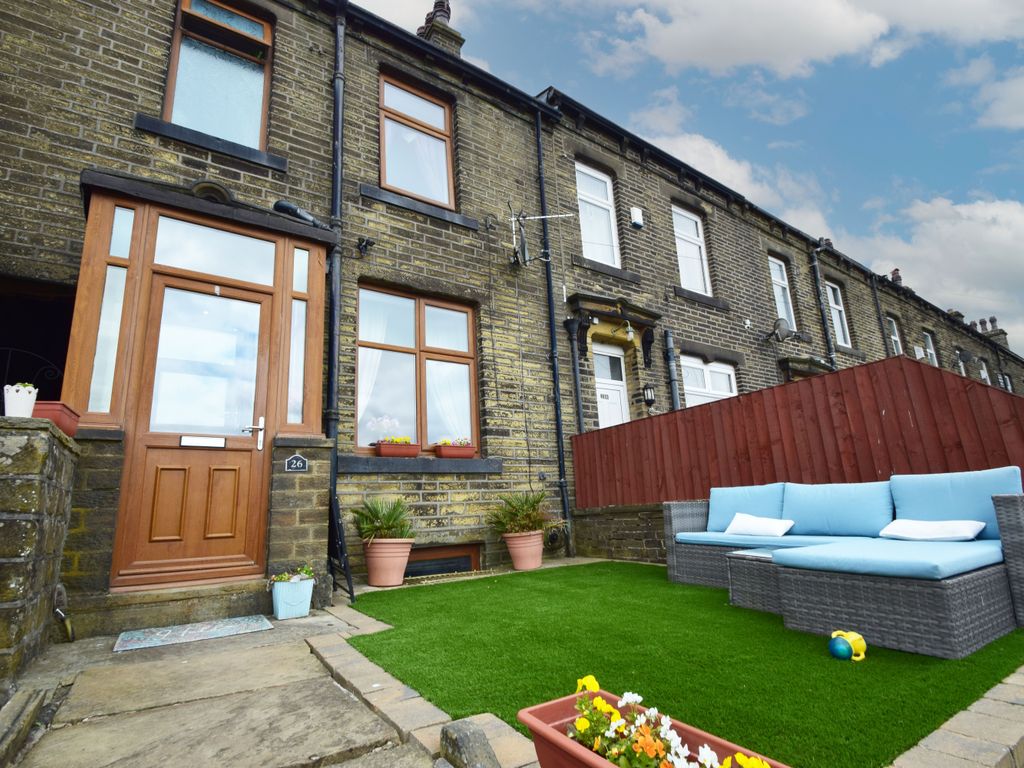 3 bed terraced house for sale in Cliffe Terrace, Denholme, Bradford, West Yorkshire BD13, £140,000