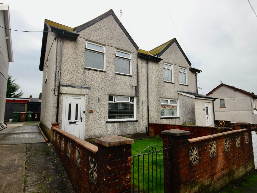 3 bed semi-detached house for sale in Pencoed Avenue, Cefn Fforest, Blackwood NP12, £150,000