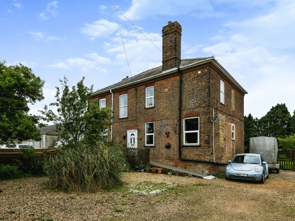 3 bed semi-detached house for sale in Station Road, Ten Mile Bank, Downham Market, Norfolk PE38, £285,000