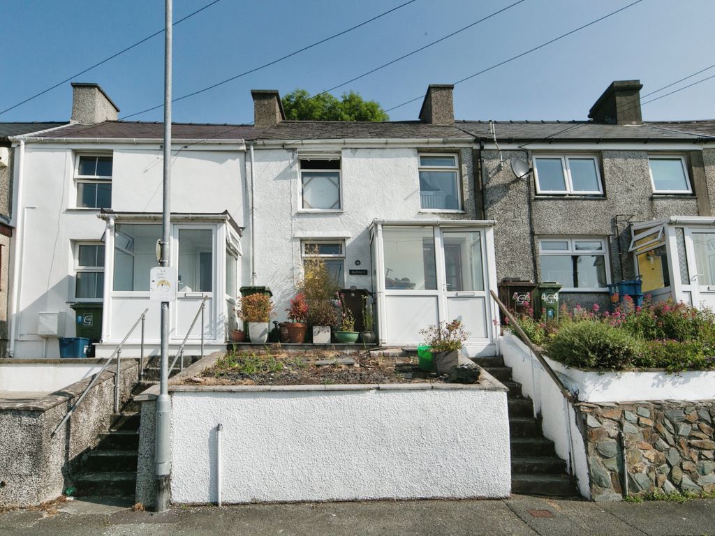2 bed terraced house for sale in Hyfrydle Road, Talysarn, Caernarfon, Gwynedd LL54, £110,000