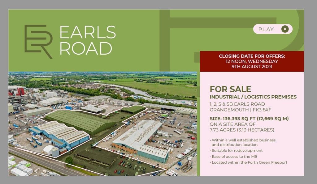 Industrial for sale in Grangemouth Enterprise Centre, Falkirk Road, Grangemouth FK3, £2,500,000