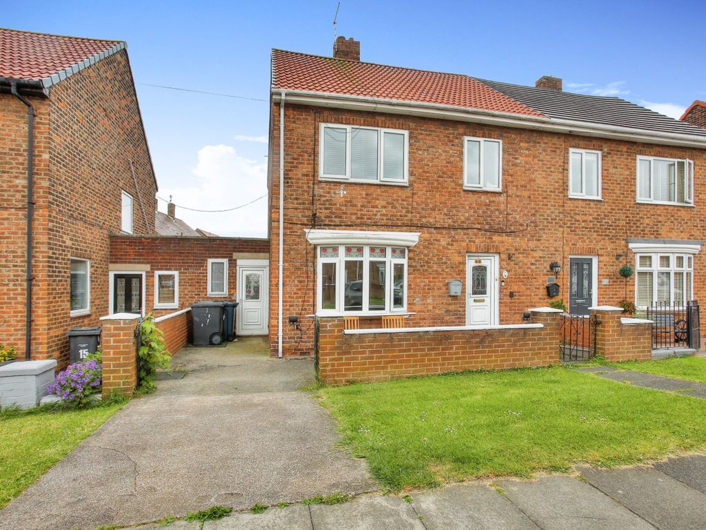 3 bed semi-detached house for sale in Belsay Avenue, South Shields NE34, £145,000