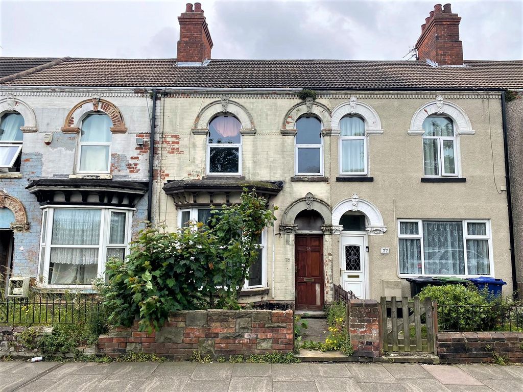 3 bed terraced house for sale in Harrington Street, Cleethorpes DN35, £60,000