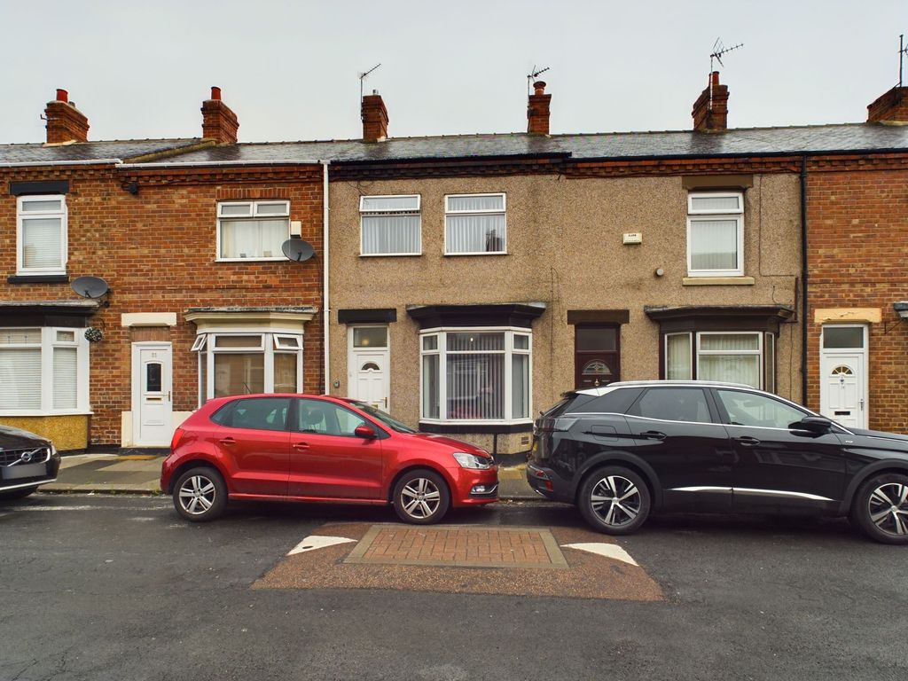 2 bed terraced house for sale in Thirlmere Road, Darlington DL1, £70,000
