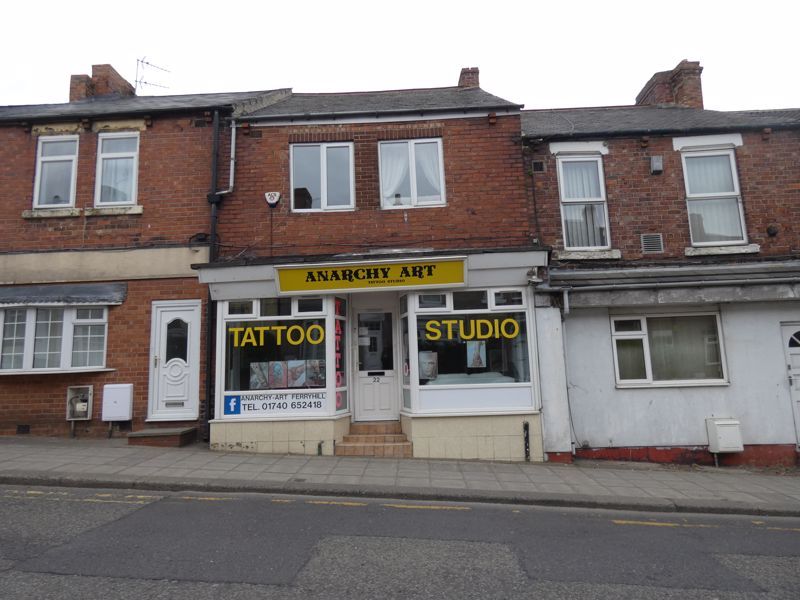 3 bed terraced house for sale in Commercial Premises With Apartment, Darlington Road, Ferryhill DL17, £76,995