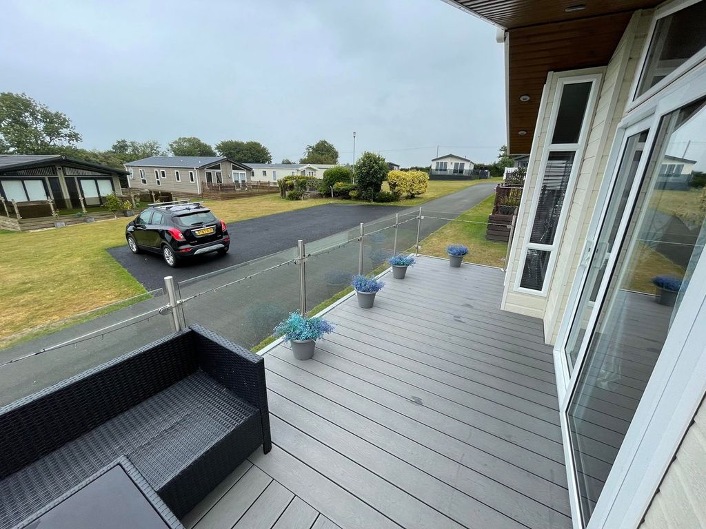 2 bed lodge for sale in Ocean Heights Leisure Park, Maenygroes, New Quay SA45, £125,000