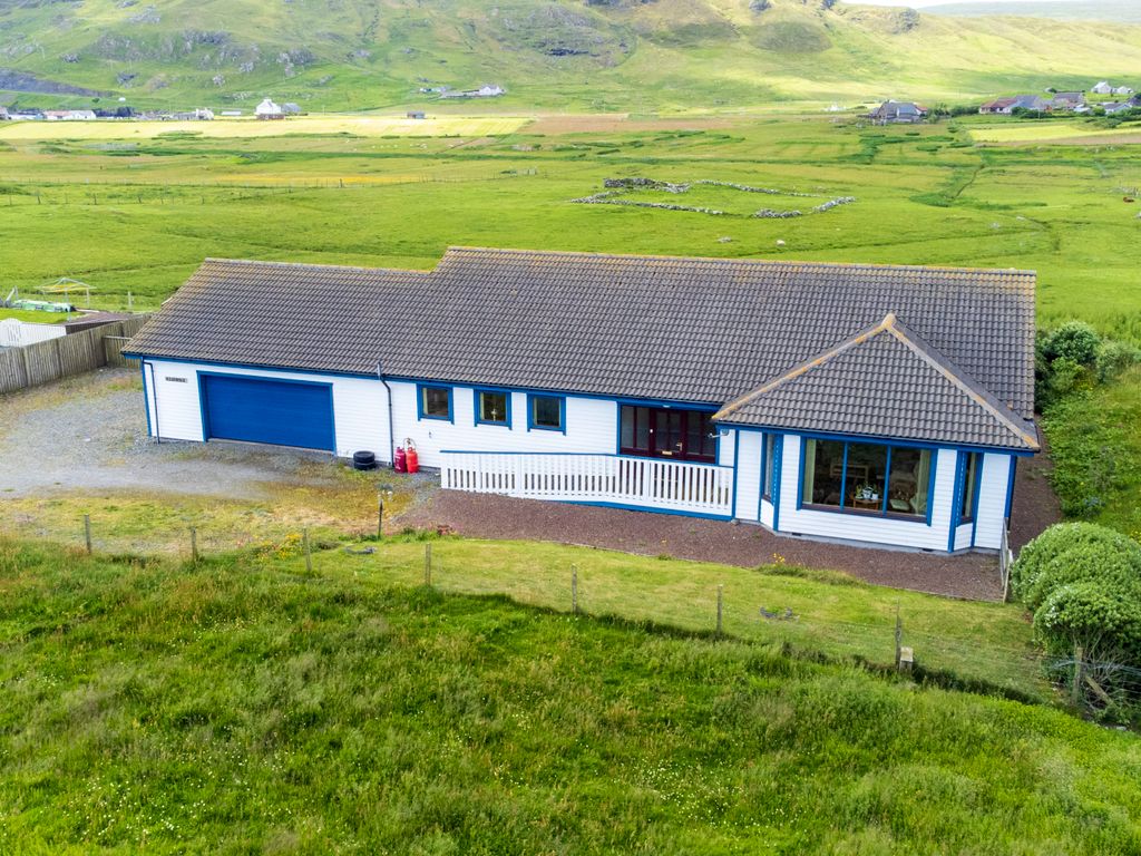 4 bed detached bungalow for sale in Breiwick, South Voxter, Cunningsburgh, Shetland ZE2, £300,000