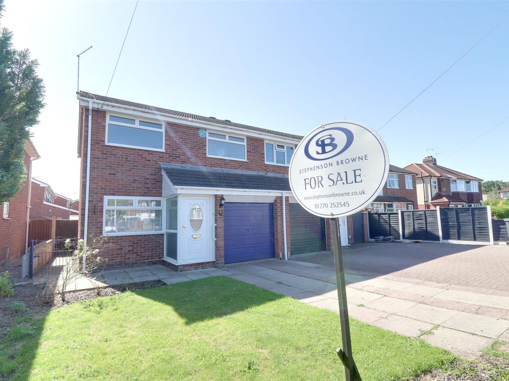 3 bed semi-detached house for sale in Waldron Gardens, Wistaston, Crewe CW2, £103,750