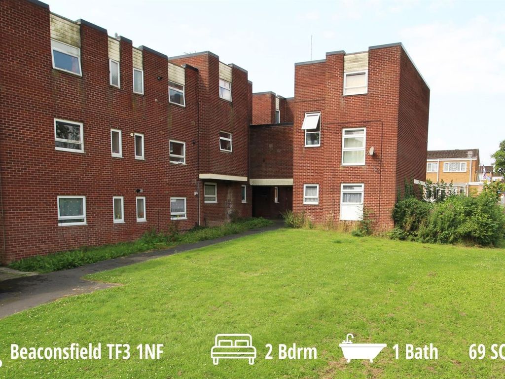 2 bed flat for sale in Beaconsfield, Brookside, Telford TF3, £70,000