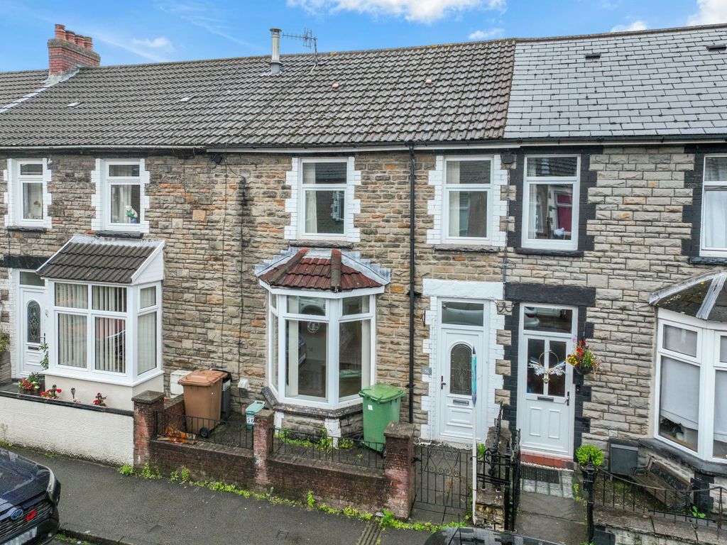 3 bed terraced house for sale in Usk Road, Bargoed CF81, £150,000