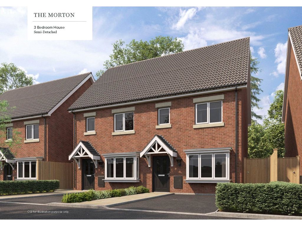 3 bed semi-detached house for sale in Plot 4 The Morton, Kings Wood, Skegby Lane, Mansfield, Nottinghamshire NG19, £225,000