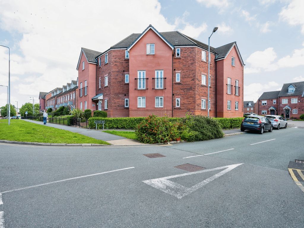 2 bed flat for sale in Rectory Court, Layton Way, Prescot L34, £100,000