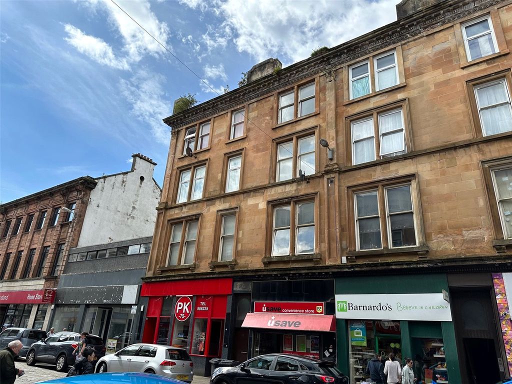 1 bed flat for sale in West Blackhall Street, Greenock, Inverclyde PA15, £36,000