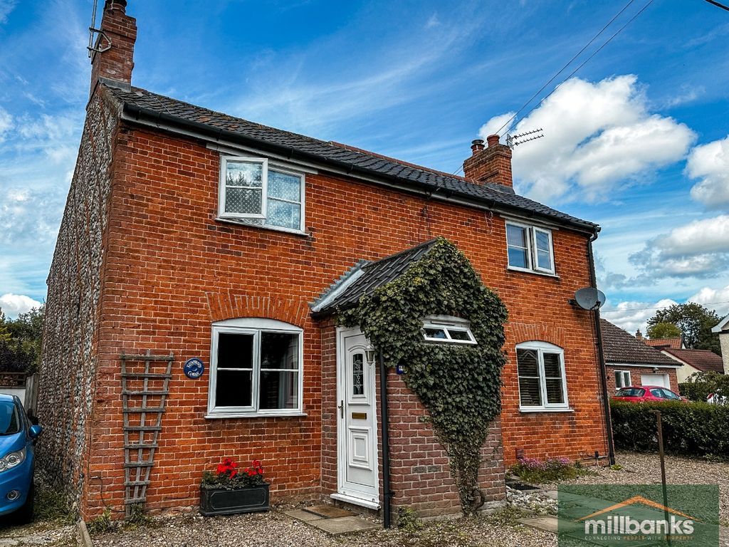 2 bed semi-detached house for sale in The Street, Rockland All Saints, Attleborough, Norfolk NR17, £245,000