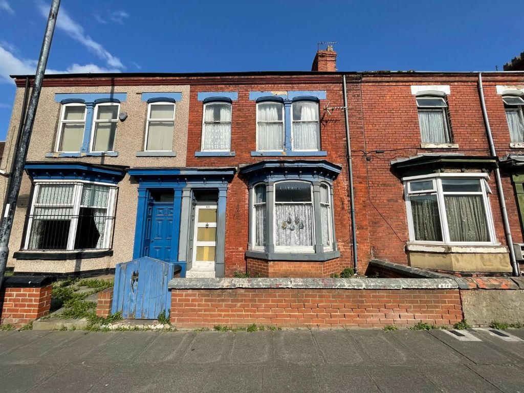 3 bed terraced house for sale in Stockton Road, Hartlepool TS25, £49,500