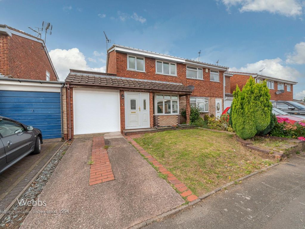 3 bed semi-detached house for sale in Bell Drive, Hednesford, Cannock WS12, £240,000