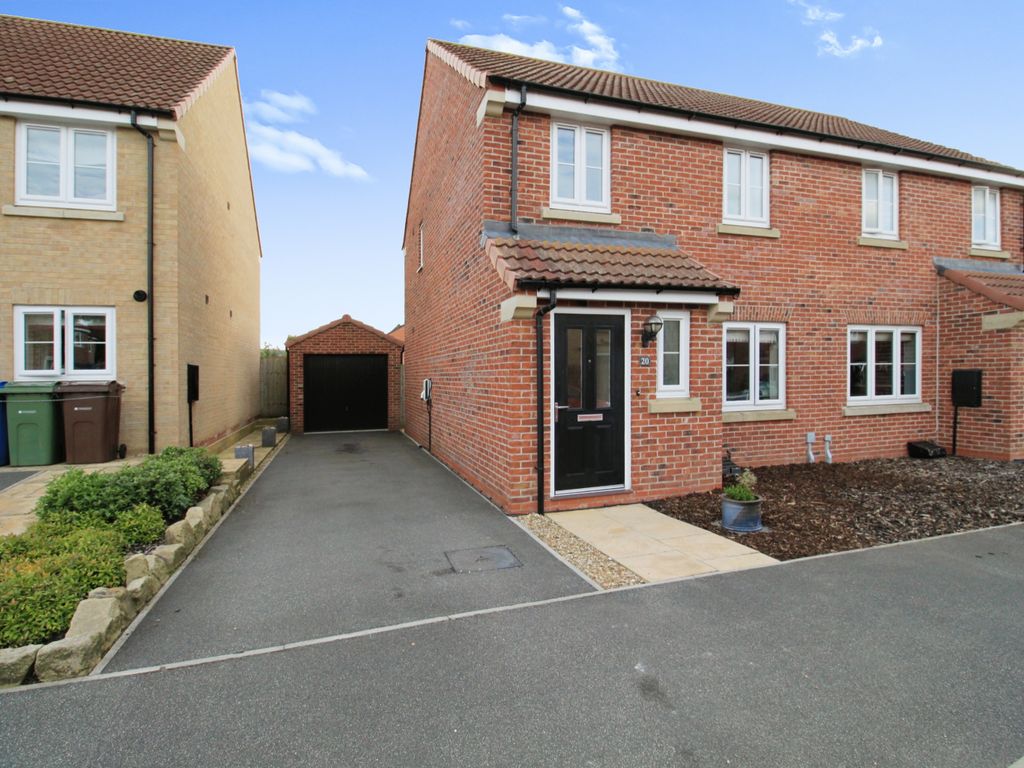 3 bed semi-detached house for sale in Butler Drive, Market Weighton, York YO43, £220,000