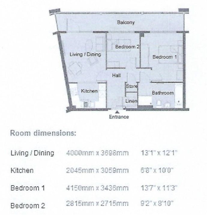 2 bed flat for sale in Langley Walk, Edgbaston, Birmingham B15, £220,000