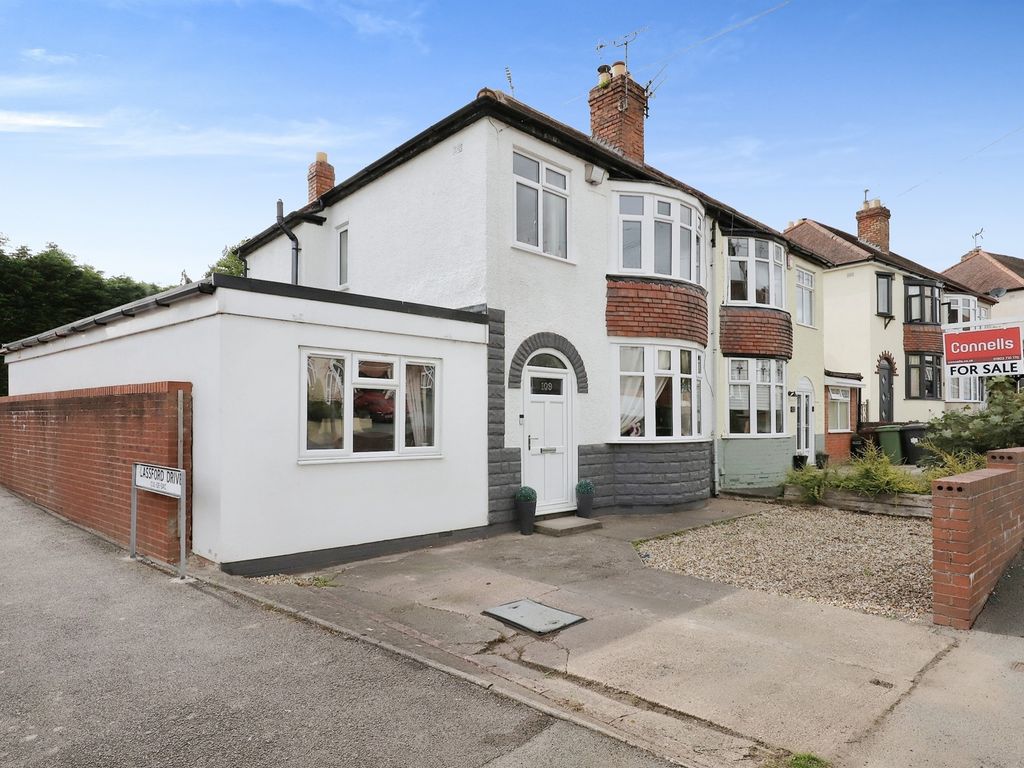 3 bed semi-detached house for sale in Burland Avenue, Claregate, Wolverhampton WV6, £290,000