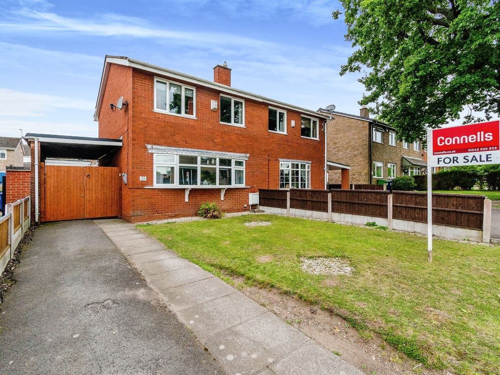 3 bed semi-detached house for sale in Common Lane, Cannock WS11, £155,000
