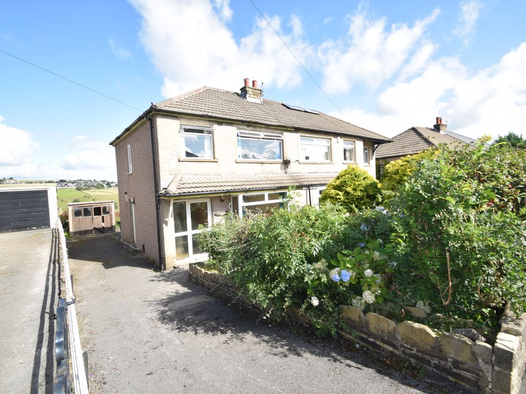 3 bed semi-detached house for sale in Park View Avenue, Crossroads, Keighley, West Yorkshire BD22, £180,000