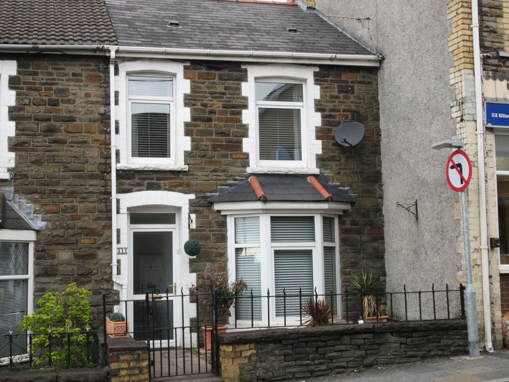 3 bed terraced house for sale in Gilfach Street, Bargoed CF81, £65,000