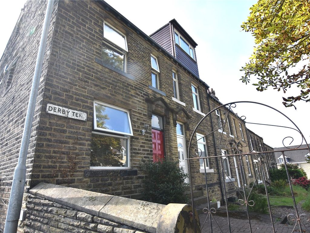 3 bed terraced house for sale in Derby Terrace, Apperley Bridge, Bradford BD10, £224,950